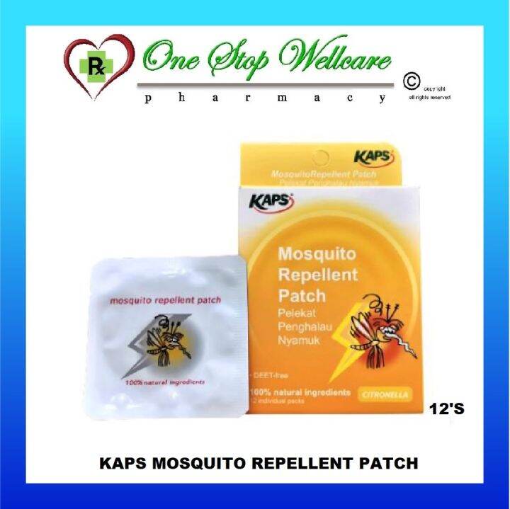 KAPS MOSQUITO REPELLENT PATCH 12'S (EXP 12/2025) Lazada