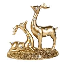 Modern Elk Resin Figurine Sculpture Statue House Decoration Home Office Table Decor Ornament Classical Furnishing Wedding Gift