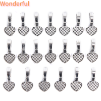 ?【Lowest price】Wonderful 20ชิ้น/ล็อต Heart glue-ON FLAT Pad Bails จี้สะสมเครื่องประดับการค้นพบ DIY