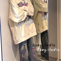 Zoey.Studio เสื้อฮู้ด เสื้อแขนยาวอบอุ่น หลวมและสบาย คลาสสิค สไตล์ สบาย ล้ำสมัย WWY23A0956 42Z231016