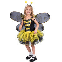 Halloween Stage Kindergarten Comition Children Dress Up Insect Bee Costume With Wings Party Cosplay Suit