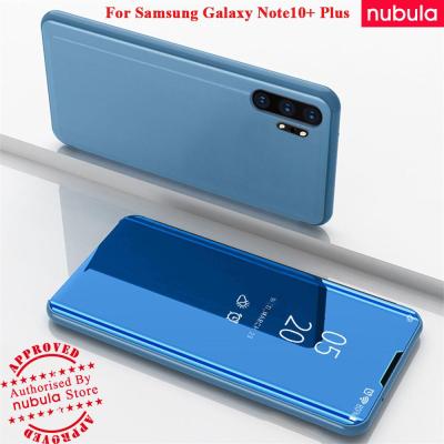 NUBULA สำหรับ Samsung Galaxy Note10 + Plus (6.8 ") SM-N975เคสพลิก Luxury Mirror Clamshell กรณี Hard Flip Clear View เคสแบบพับปิดได้สำหรับ Samsung Galaxy Note10 + Plus