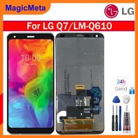 MagicMeta จอแอลซีดีไอพีเอซต้นฉบับสำหรับแผงสัมผัสหน้าจอ LCD LG Q7 LM-Q610อะไหล่หน้าจอดิจิตอลพร้อมกรอบสำหรับ LG Q7