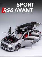 Rs6จำลอง1:24รถโลหะผสมโมเดลเสียงและไฟ Mainan Pull Back รถออฟโรดสเตชั่นแวกอนของขวัญตกแต่ง