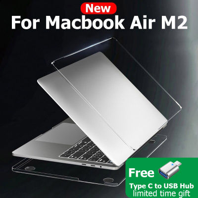 ใหม่2022ฮาร์ดครีมกรณีเคลือบสำหรับ Macbook 2023 Air 15 A2941 Air M2 M1 2021 A2338 A2337 Pro 13 inch ที่ครอบอุปกรณ์ A2681แป้นพิมพ์สติ๊กเกอร์ผิว