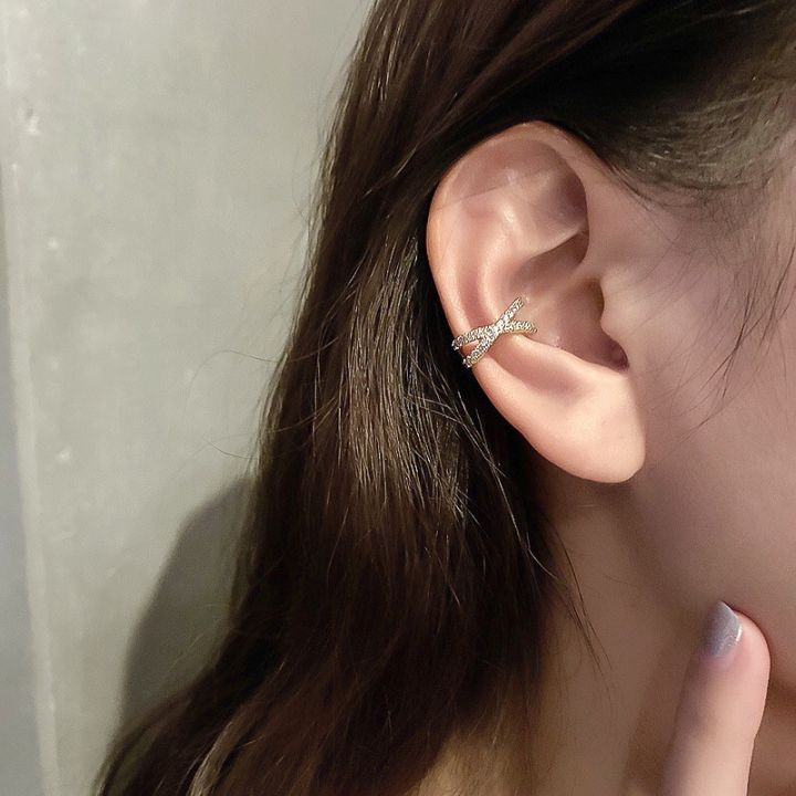 ต่างหูแบบหนีบ-ต่างหูคลิป-สำหรับคนไม่เจาะหู-เอียคัฟแฟชั่น-x-ear-cuff-apostrophe-x-บริการเก็บเงินปลายทาง