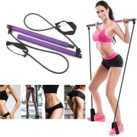 「nebulia shop」Multifunctional Pilates Fitness Stick Exercise Pilates Bar Kit Resistance Band Pilates Stick Toning Bar Workout Yoga Sports