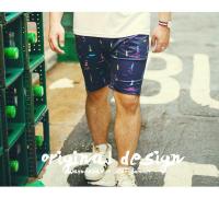 Mens shorts casual beach shorts แฟชั่นผู้ชายขนาดใหญ่หลวมกางเกงห้าจุดบวกปุ๋ยเพื่อเพิ่มกางเกงขาสั้นสบาย ๆ ไขมัน 4451