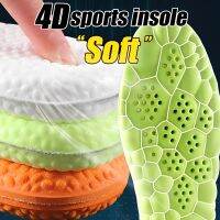 4D High-elasticity Shock Insoles Women Memory Foam Massage Sports Arch Support Shoe Pads Unisex Orthopedic Inserts Cushion