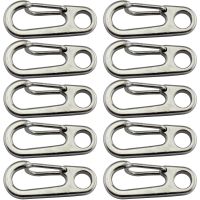 （AT）คาราไบเนอร์สำหรับงานหนัก Stainless SteelQuick Release Quick KeyHook For Keychain 10Pcs 35Mm Hooks For Hanging