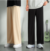 กางเกงขายาวของผู้ชาย ฤดูร้อนแฟชั่นเกาหลีรุ่นหลวม กางเกงขายาวตรง กางเกงขายาวบุรุษสบาย ๆ
