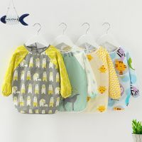 Baby Bandana Bibs Cartoon Baby Bibs Waterproof Infant Eating Saliva Towel Children Drawing Long Sleeve Apron Baby Feeding Bibs Aprons