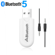 JTKE Bộ Chuyển Đổi Thu Âm Thanh Không Dây Âm Thanh Nổi 2 Trong 1 Bluetooth 5.0 Cho Xe Hơi Loa Bluetooth Rảnh Tay, Bộ Chuyển Đổi Âm Thanh AUX USB Dongle thumbnail