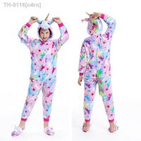 ◘ n4rn Unicórnio pijamas kigurumi crianças do bebê meninos onesies anime cosplay traje inverno flanela com capuz macacão roupas