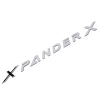 โลโก้ "X PANDER" สูง3.2เซน สีขาว จำนวน 1ชิ้น ชุบโครเมียม Mitsubishi Xpander SUV มิซูบิชิ เอ็กเพนเดอร์ ปี 2018-2019 4ประตู