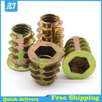 【cw】 10Pcs M4 M5 Zinc Alloy Thread Wood Insert Flanged Drive Nuts 1