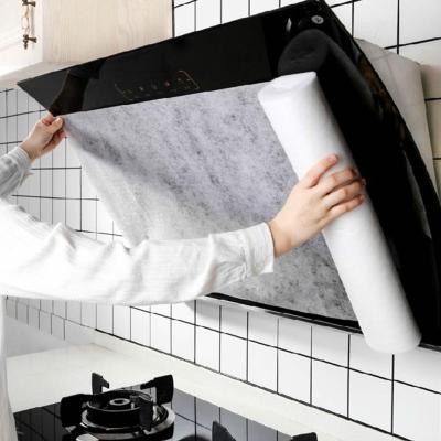 สติกเกอร์น้ำมันในครัวเครื่องดูดควันช่วงกระดาษกรองน้ำมันกันความชื้นสูง5ม./10ม. ใหม่สติกเกอร์ดูดซับน้ำมันโปร่งใสกระดาษซับมัน