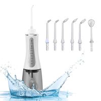 ZZOOI Oral Irrigator Rechargeable 350ML Water Flosser 5 Modes Waterproof IPX7 Dental Water Jet Portable Water Tank Teeth Cleaner