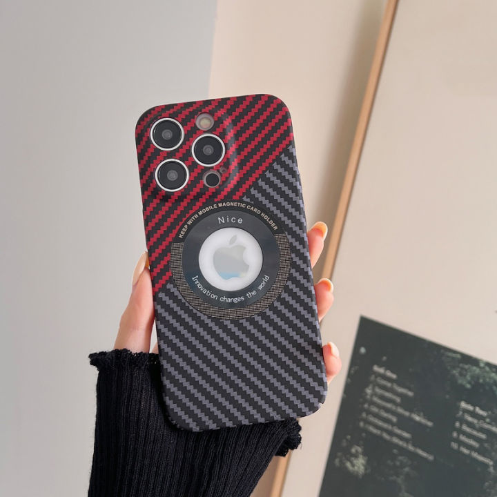 ineater-ฟิล์มปกป้องกล้องสำหรับ-iphone-14-สำหรับ-iphone-13-12-pro-max-คาร์บอนไฟเบอร์ชาร์จไร้สายฝาเคสโทรศัพท์-pc-แบบแข็งแม่เหล็ก