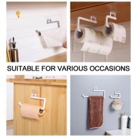 1PCS Kitchen Towel Hanger Rack Bar Cabinet Cling Film Rag Hanging Holder Bathroom Organizer Shelf Toilet Paper Roll Holder