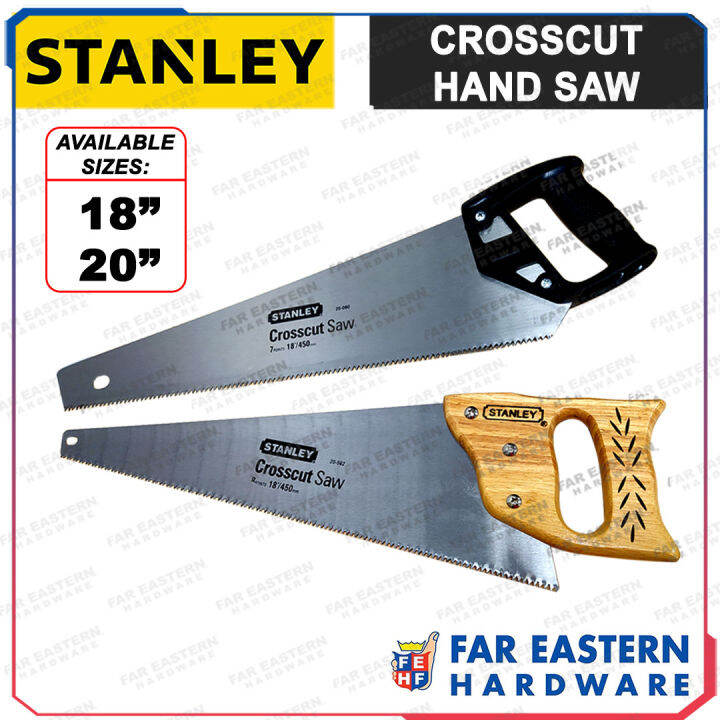 STANLEY Crosscut Hand Saw PVC Wooden Handle 18" 20" STHT Lazada PH