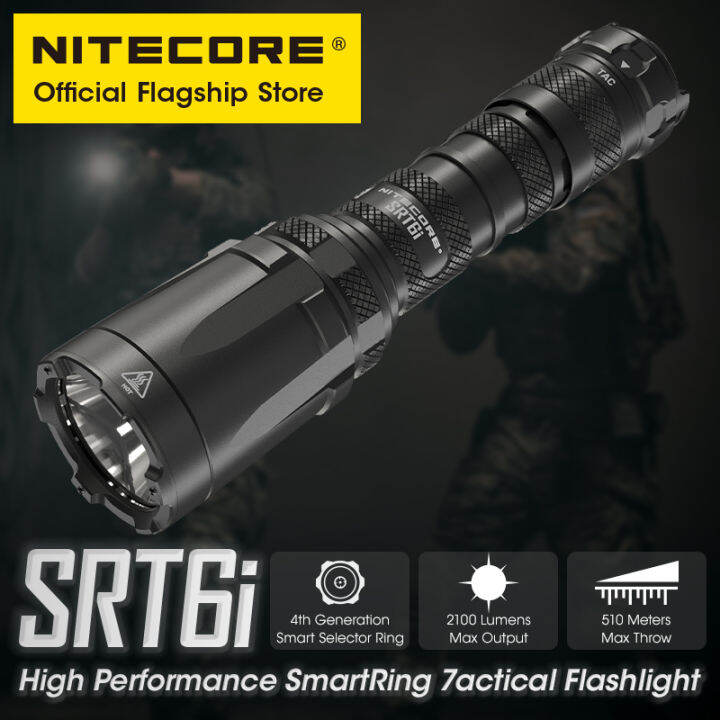 NITECORE Srt6i Smartring Tactical Flashlight 2100 Lumens One Hand