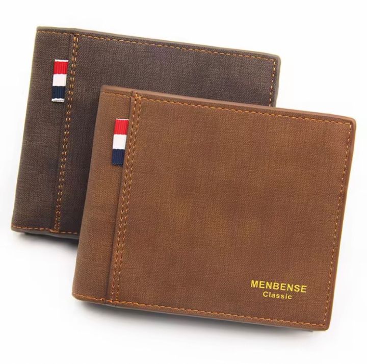 กระเป๋าสตางค์ผู้ชายใบสั้น-menbense-ใส่บัตร-และธนบัตร-นามบัตร