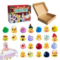 Advent Calendar Ducks 24 Days Funny Different Rubber Ducks Bath Toys Rubber Ducks Bath Toys Great Christmas Gifts and Kids Toys for Party cosy