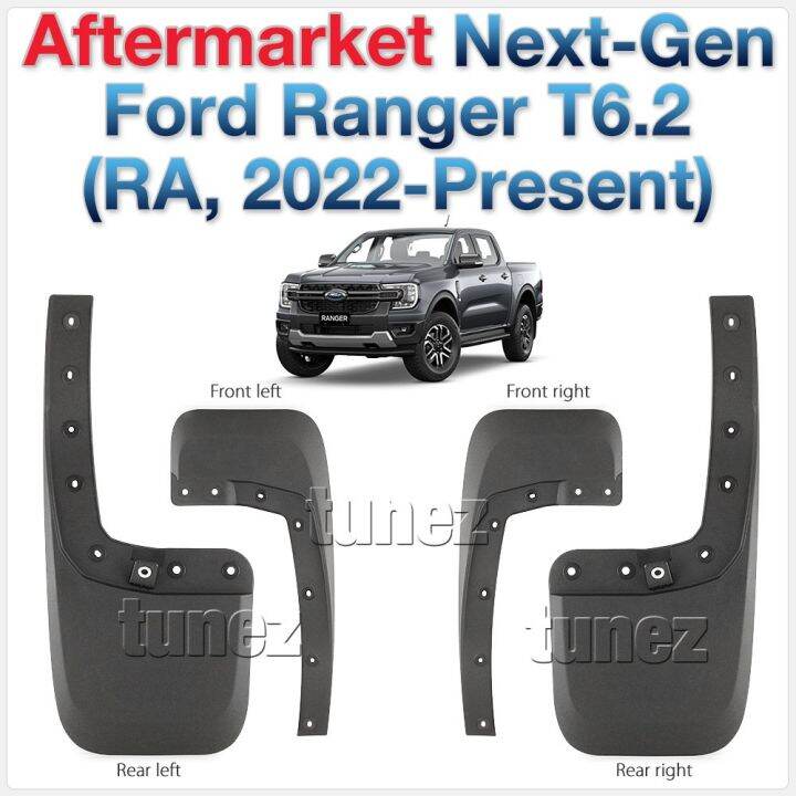 TUNEZ Front Rear Mud Flaps Splash Guard For Ford Ranger P703 XL XLT ...