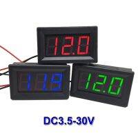 3.5-30V Digital Car Voltmeter Automotive Voltage Red/Blue/Green12V 24V Motorcycle Display Tester