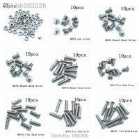 ❁ 130pcs M3 Screw Nut M3x5 3x8 3x10 3x12 3x16 Round Head Flat head Screw Cap Set Screws Phillips M3x5 mm Cap Screw M3x16