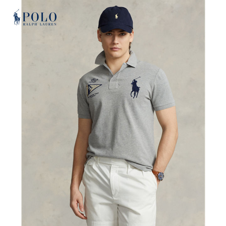 Polo Ralph Lauren Men's Big Pony Custom Slim Fit Mesh Polo