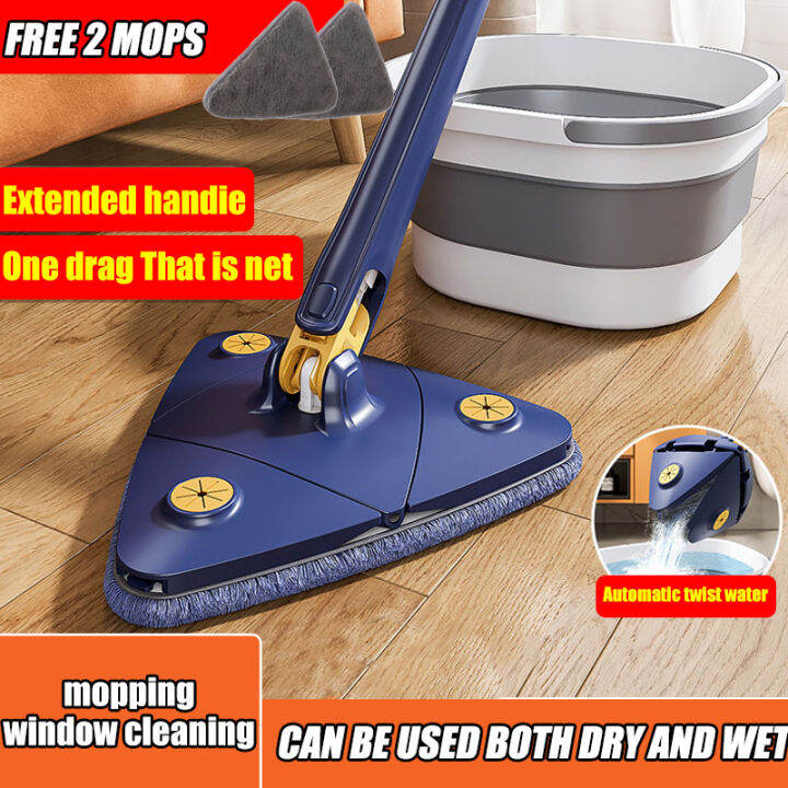 Multifunctional Triangle spin mop sale with complete set spin mop with ...