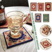 Persian Mini Woven Rug Mat Mousepad Retro Style Carpet Pattern Laptop Cup D0C6