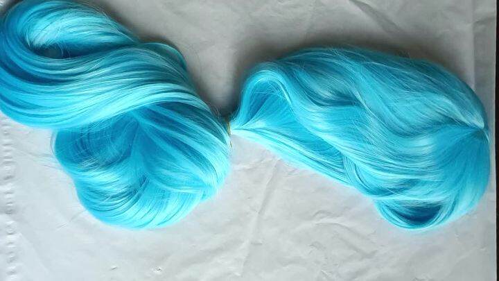 Blue 2024 wig 150cm