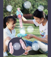 ส่งของภายใน24ชั่วโมงSmoke Bubble Wand Automatic Bubble Gun with Sound &amp; Light Bubble Machine Camera Free Bubble Solution Liquid เครื่องบับเบิ้ล ปืนฟองสบู่