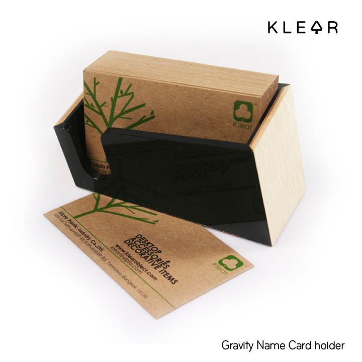 klearobject-gravity-name-card-holder-กล่องใส่นามบัตร-ที่วางนามบัตร-ใส่กระดาษโน๊ต-ของใช้บนโต๊ะทำงาน-กล่องอะคริลิค-กล่องนามบัตร-ที่ใส่นามบัตร