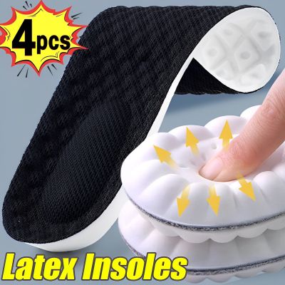 4pcs Latex Memory Foam Insoles for Mens Soft Foot Support Shoe Pads Breathable Orthopedic Sport Insole Feet Care Insert Cushion Shoes Accessories