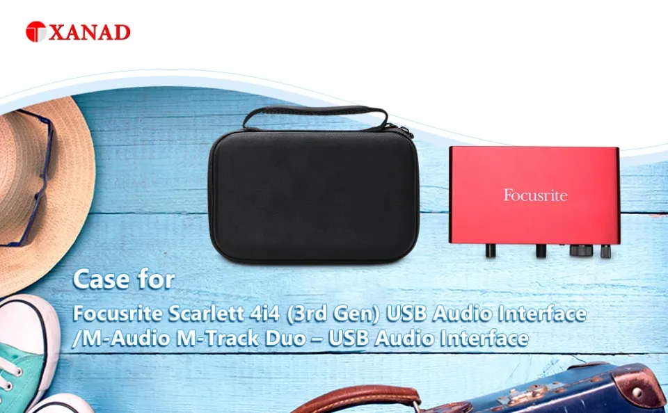 XANAD Hard Travel Case For Focusrite Scarlett 4I4 3Rd Gen USB