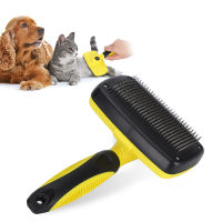 Slicker Dog Comb Brush Self Cleaning Pet Slicker Brush Dog Deshedding Brush Cat Grooming Brush to Clean Loose Fur Dirt Knot