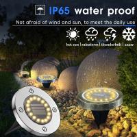 Solar Led Lights Outdoor 20LED Solar Ground Lights Waterproof Light Underground Sensing Landscape Lights for Garden Lawn Pathway Outdoor Lighting