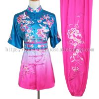 Chinese Embroidery Wushu Uniform Kungfu Clothes Martial Arts Suit Changquan Outfit For Men Women Children Girl Boy Kids Adults