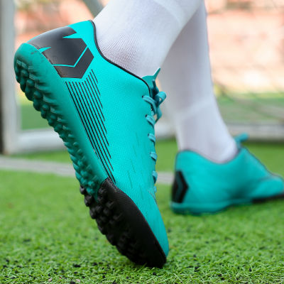 ข้อเสนอพิเศษราคาถูก พ่อแม่ / เด็กรองเท้าฟุตซอลคอต่ำรองเท้าฟุตซอลหญ้าเทียม Soccer / Football Shoes （TF Size 34-45）