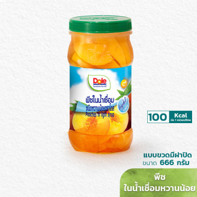 Dole พีชในน้ำเชื่อมหวานน้อย ขนาด 666ก. (1 ขวด)