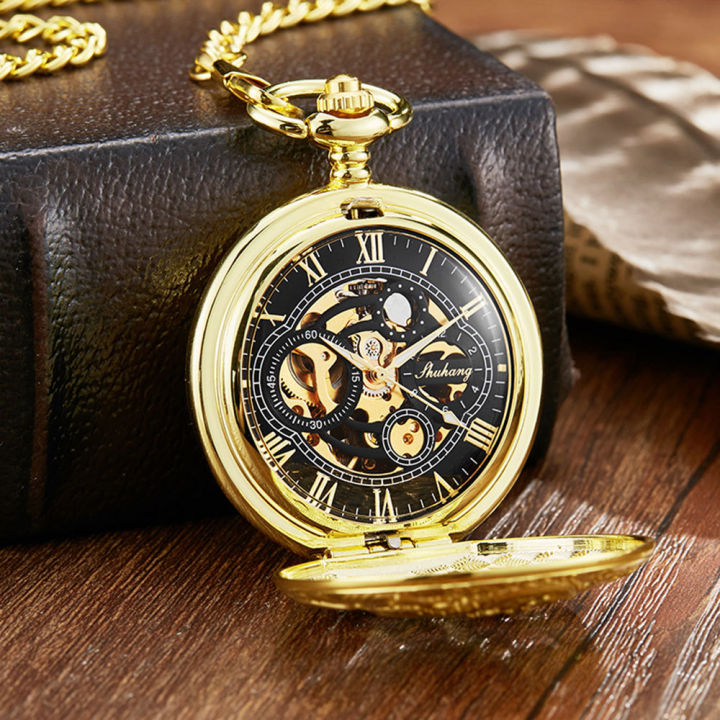 hot-sale-classic-double-open-prosperity-brought-by-the-dragon-and-the-phoenix-roman-literal-retro-manual-manipulator-big-pocket-watch