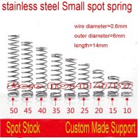 【LZ】 20pcs 0.6x6x14mm 0.6mm wire stainless steel Small spot spring Button spring compression spring pressure spring