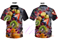 Fruit and Vegetable Summer 2023 Harvest Theme Summer Quick Drying High Quality polo shirt Tshirt polo shirt Neck Zipper High Quality 03 New polo shirt