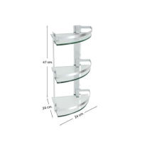 ชั้นกระจกเข้ามุม 3 ชั้น MOYA LX-B8014 ชั้นวางของในห้องน้ำ Bathroom shelf ชั้นวางในห้องน้ำ ที่วางของในห้องน้ำ ชั้นวางของสแตนเลส ชั้นวางของใช้ในห้องน้ำ ชั้นวางแชมพูในห้องน้ำ ชั้นวางสบู่เข้ามุม ชั้นวางของในห้องน้ำแบบแขวน