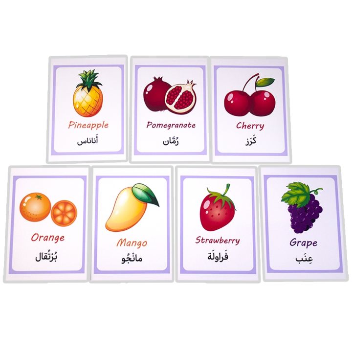 cw-26pcs-kids-arabic-english-fruit-vegetable-cards-baby-learn-vocabulary-flashcards-child-early-educational-for-toddler