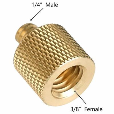 Adaptor Screw 3/8" to 1/4" Tripod Thread Screw Adapter Brass สำหรับขาตั้งกล้อง